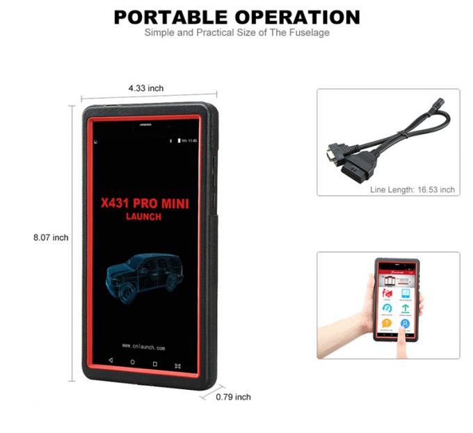 X431 pro mini LANCIO X431 pro mini strumento diagnostico automatico pieno Wifi/di Bluetooth ECU con 2 il PR libero del lancio X-431 dell'aggiornamento di anno