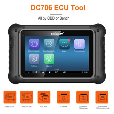 OBDSTAR DC706 ECU Tool Full Version with MP001 Set for Car and Motorcycle ECM & TCM & BODY Clone Support 710+ ECM types