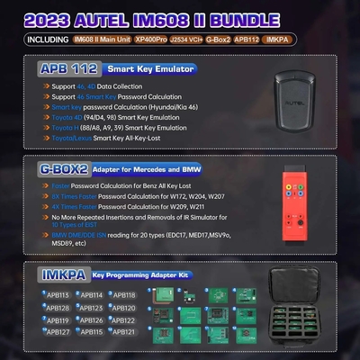 2025 Autel MaxiIM IM608 PRO II Full Kit Plus IMKPA Accessories Advanced Key Learning Feature2 with Free G-Box3 APB112