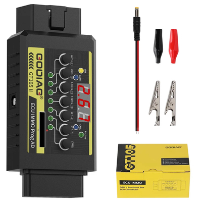 GODIAG GT105 II ECU IMMO Prog AD Break Out Box Connettore ECU GT105 II con Funzione di Avviso di Tensione