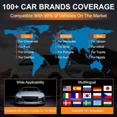 Xtruck 819 Bluetooth OBD2 Scanner Car Diagnostic Tool with Reset Mode 6 Mode 8 and 10 Meter Wireless Range