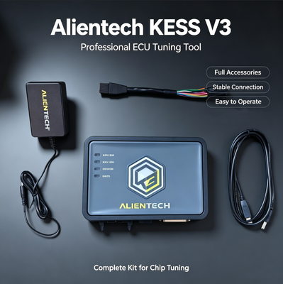 Programmatore ECU Alientech KESS V3 con trasferimento dati 10 volte più veloce, interfaccia in 9 lingue e custodia in composito di fibra di vetro