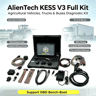 Strumento di programmazione ECU Alientech KESS3 con interfaccia di tuning OBD Bench Boot multilingue e abbonamento gratuito di 12 mesi