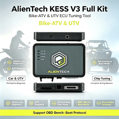 Programmatore per ECU Alientech KESS3 con interfaccia multilingue OBD Bench Boot Tuning e garanzia di 1 anno